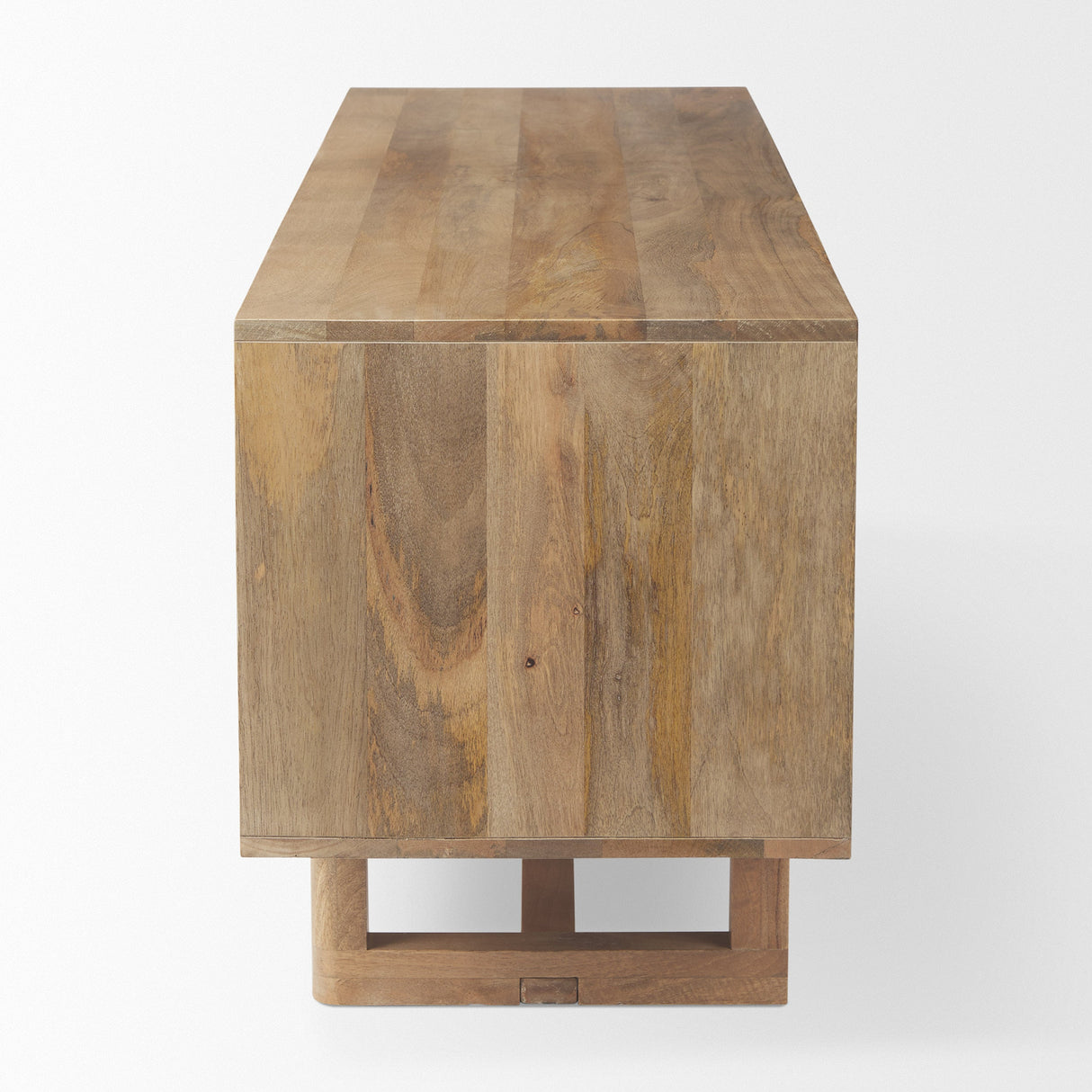 Grier Light Brown Wood w/ Cane Media Console by Mercana at Eve Furniture