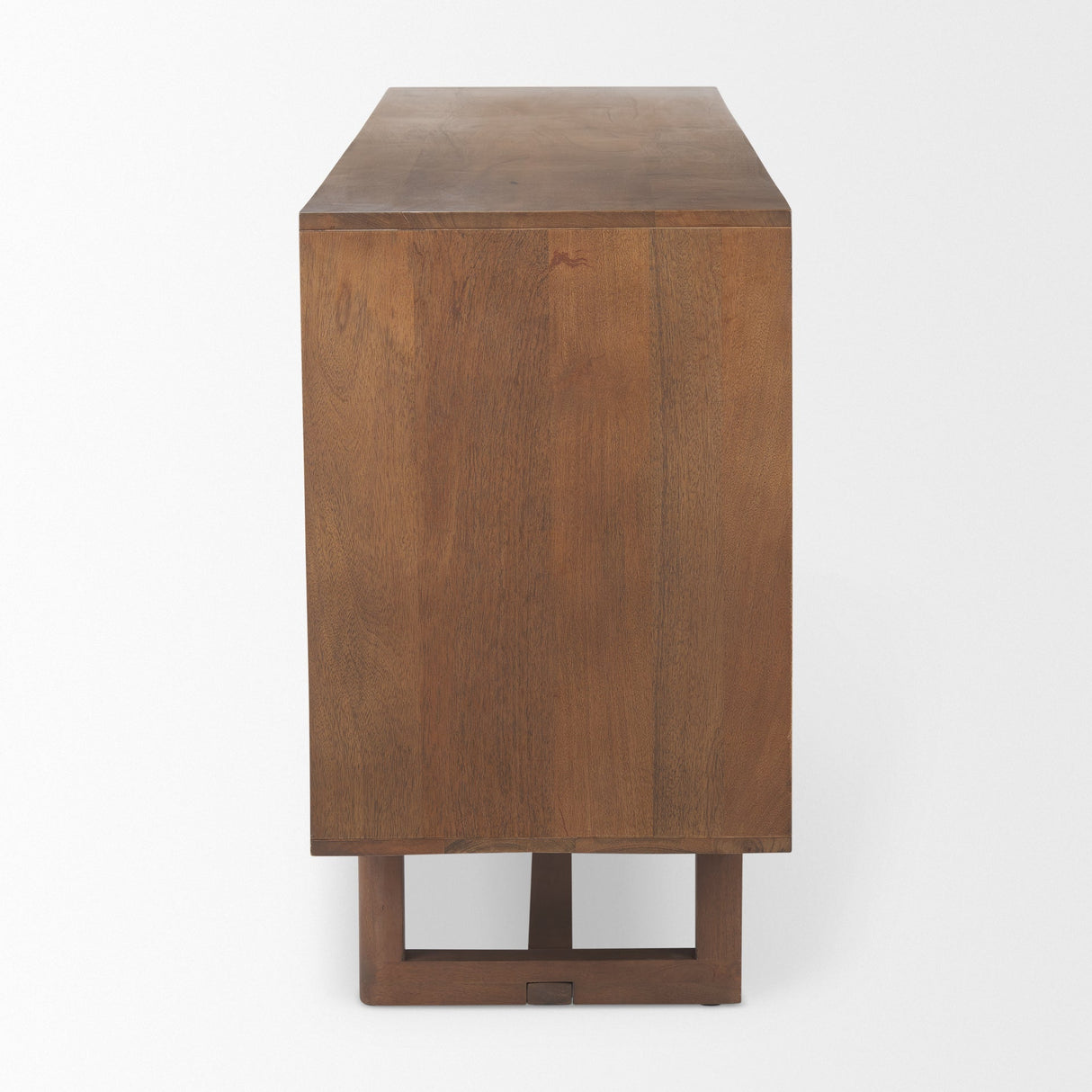 Grier Medium Brown Solid Wood W/Cane Sideboard by Mercana at Eve Furniture