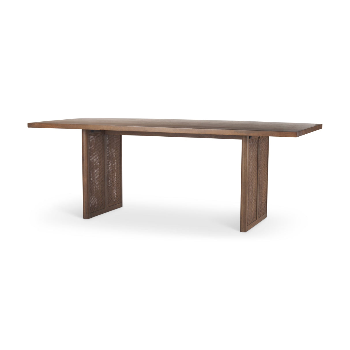 Grier Medium Brown Wood w/ Cane Dining Table by Mercana at Eve Furniture