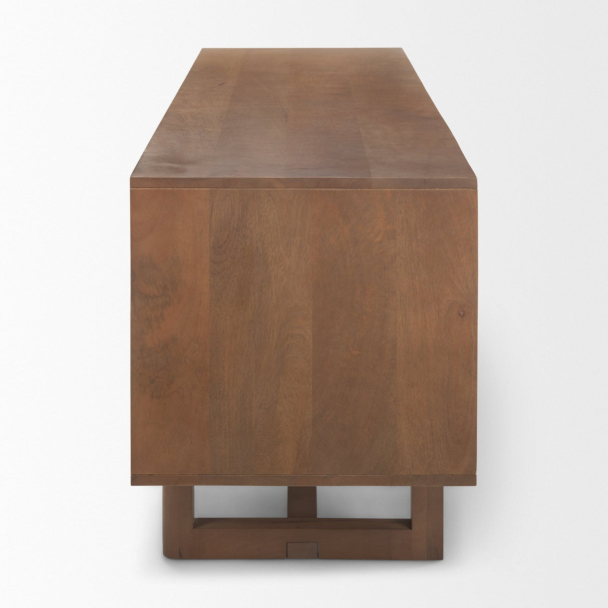 Grier Medium Brown Wood W/ Cane Media Console by Mercana at Eve Furniture
