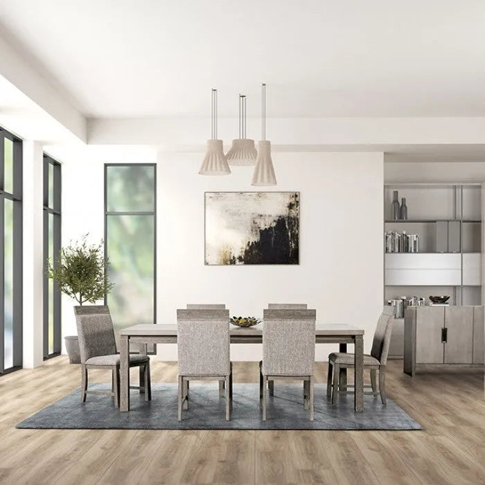 Gristalt Gray/Stone Gray 7-Piece Dining Room Set by Furniture of America at Eve Furniture