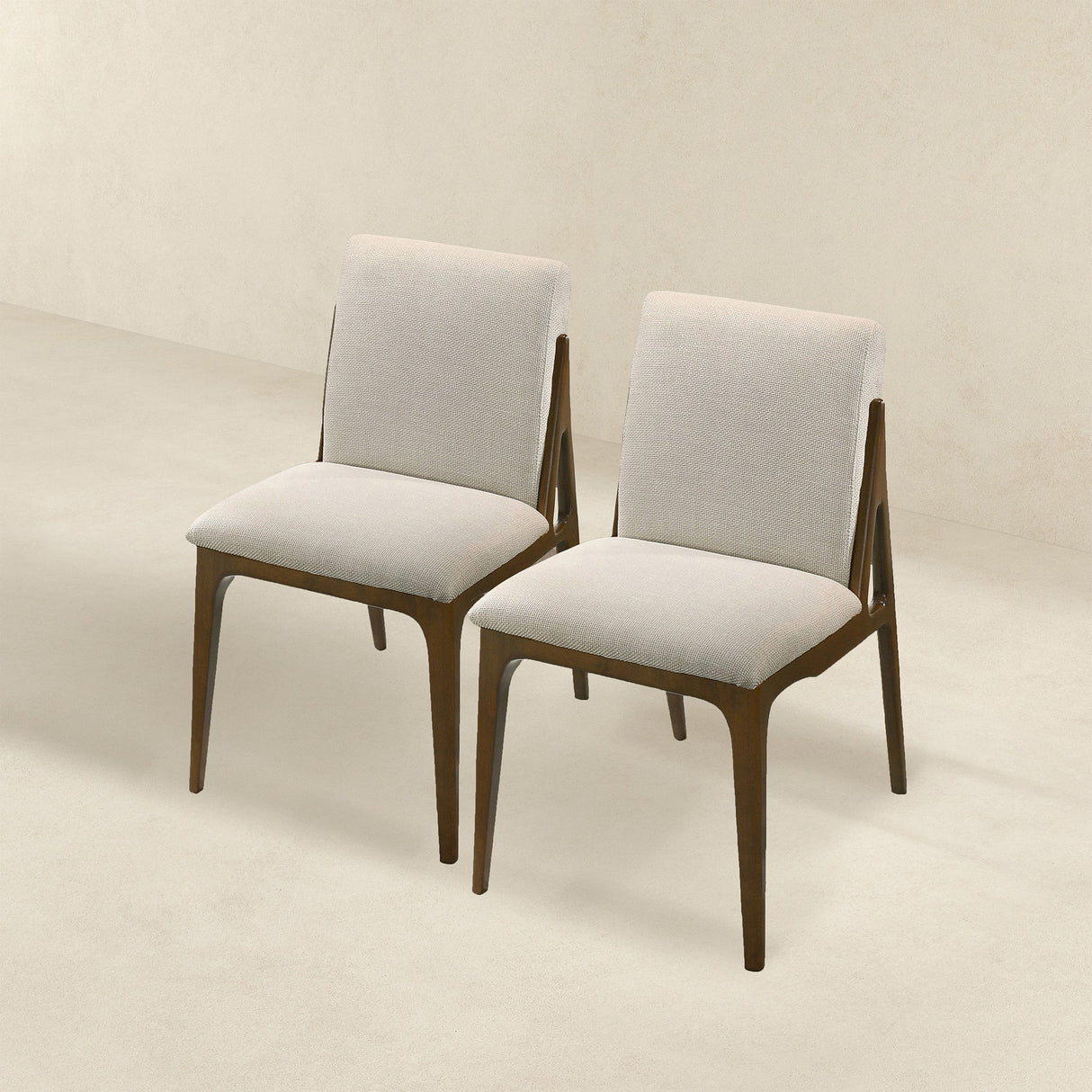 Grivelle Cream Fabric Dining Chair (Set Of 2) by Ashcroft Furniture at Eve Furniture