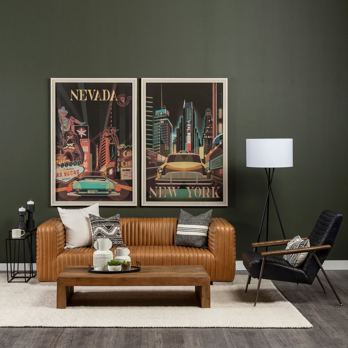 Grosjean Black Leather Wrap Metal Frame Accent Chair by Mercana at Eve Furniture