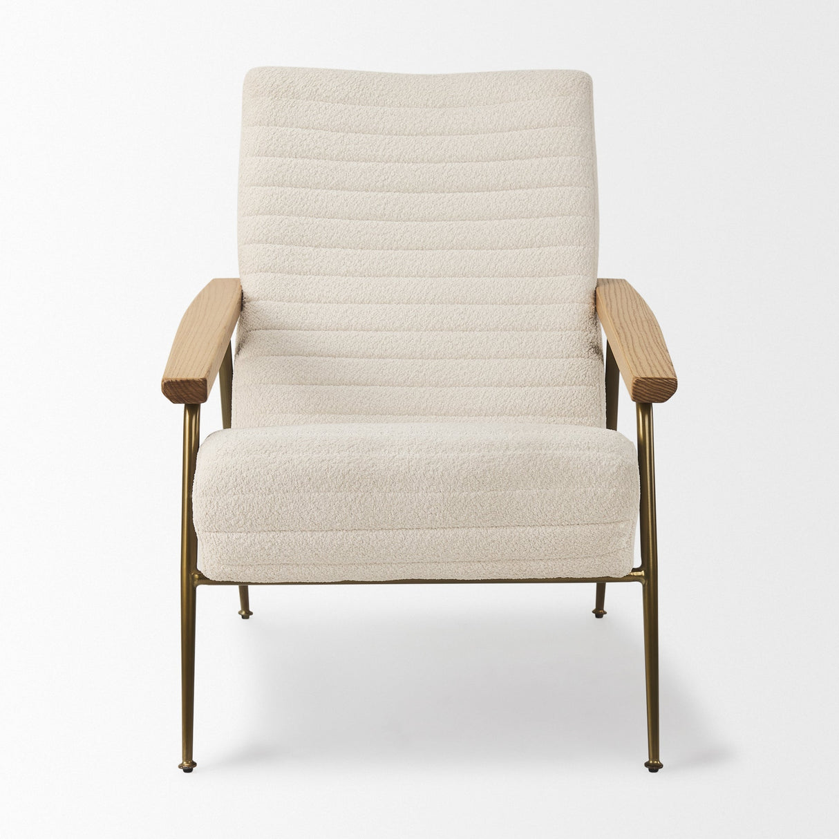 Grosjean Cream Boucle Accent Chair by Mercana at Eve Furniture