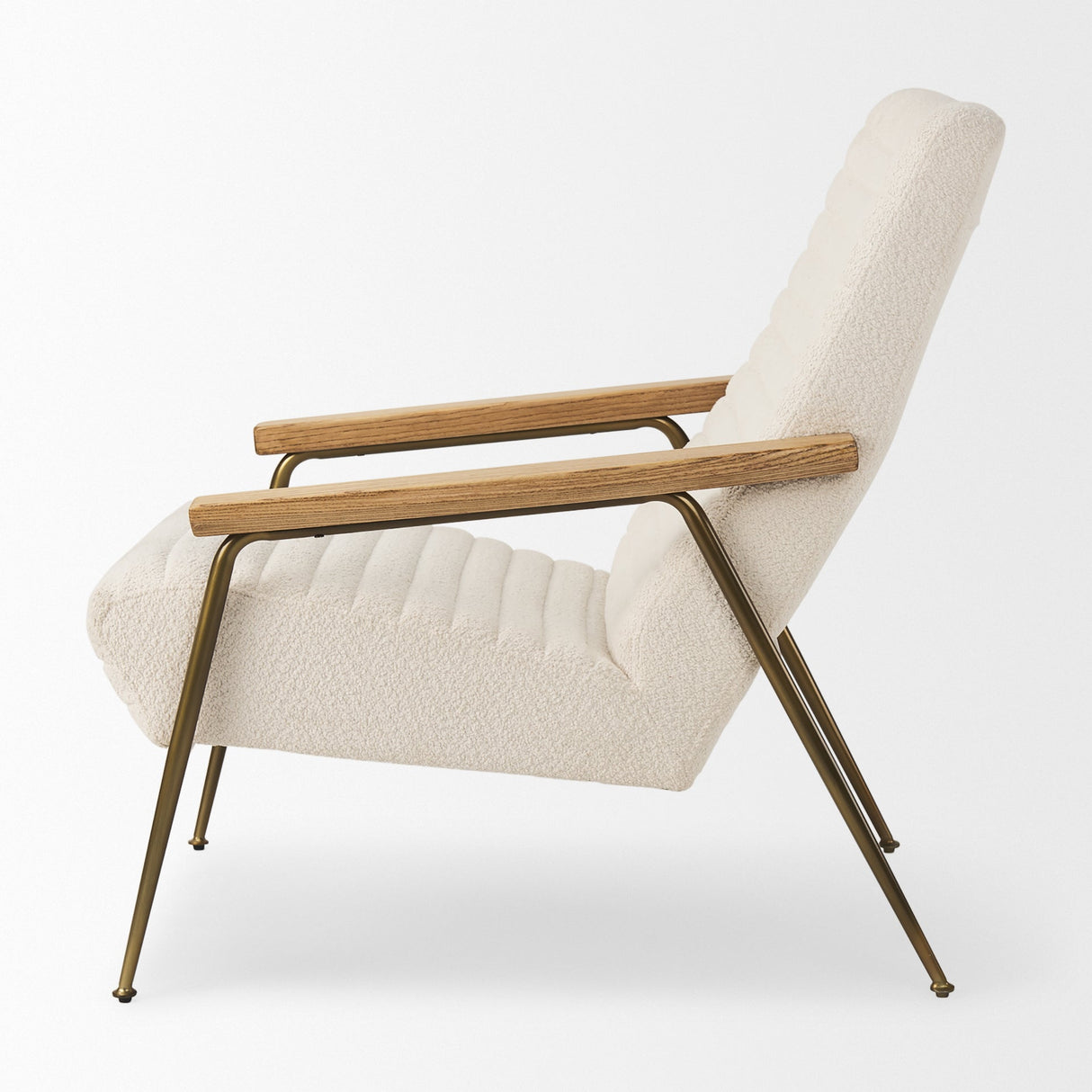Grosjean Cream Boucle Accent Chair by Mercana at Eve Furniture