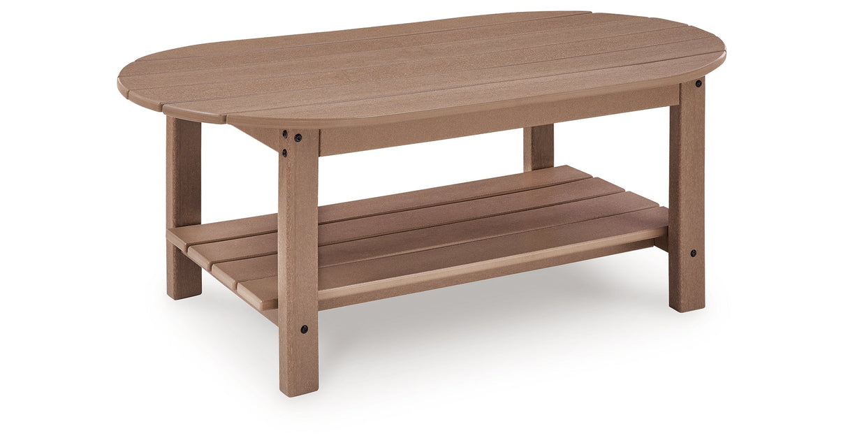 Grover Beach Driftwood Outdoor Coffee Table by ASHLEY FURNITURE at Eve Furniture