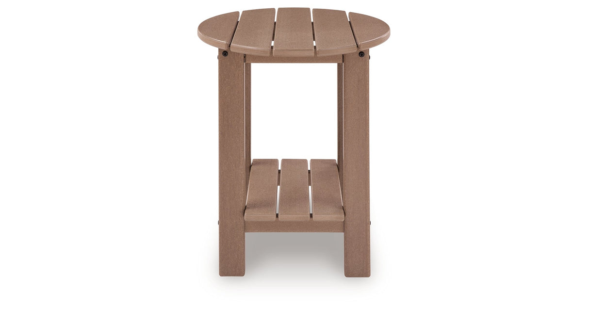 Grover Beach Driftwood Outdoor End Table by ASHLEY FURNITURE at Eve Furniture