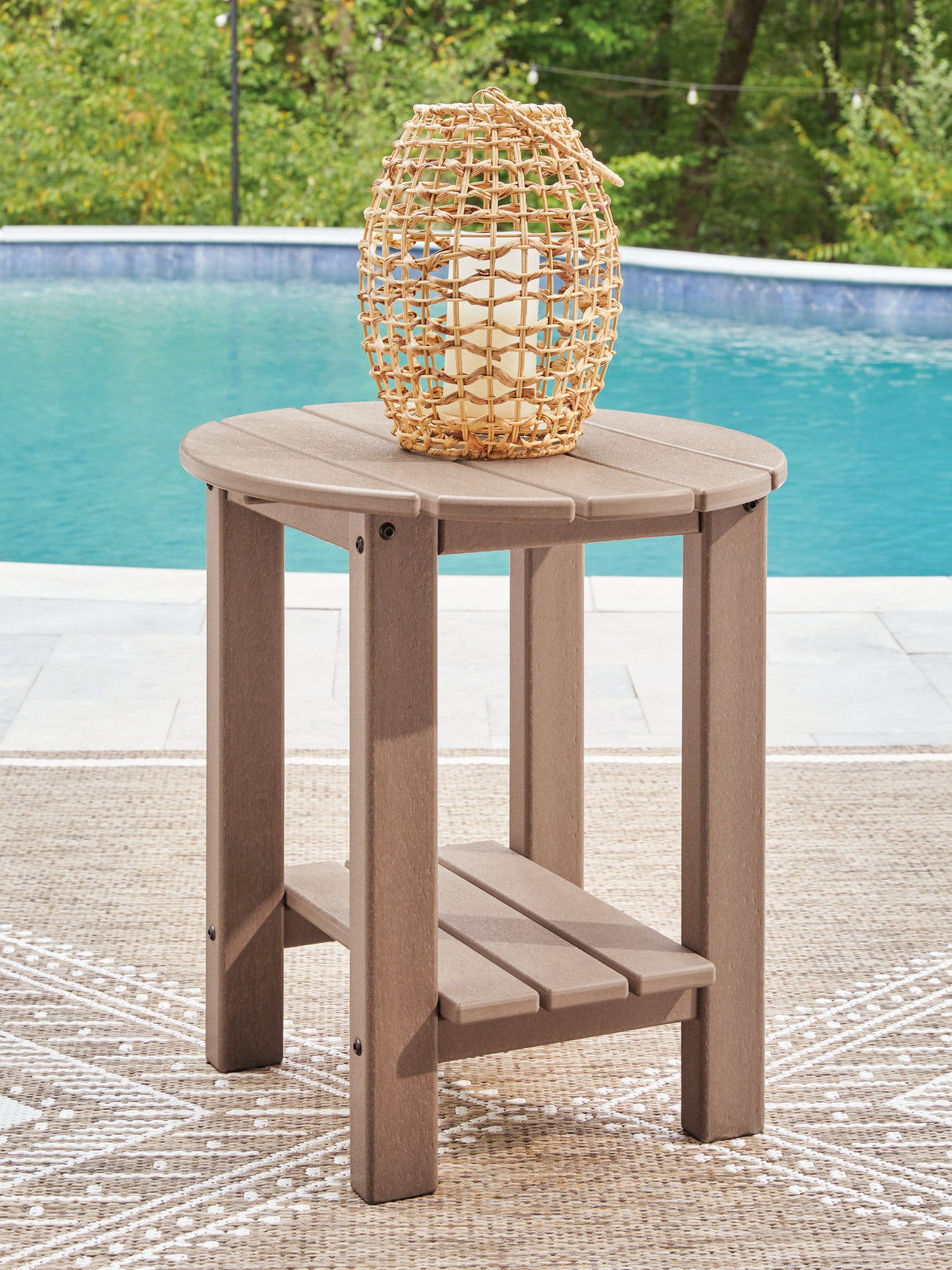 Grover Beach Driftwood Outdoor End Table by ASHLEY FURNITURE at Eve Furniture