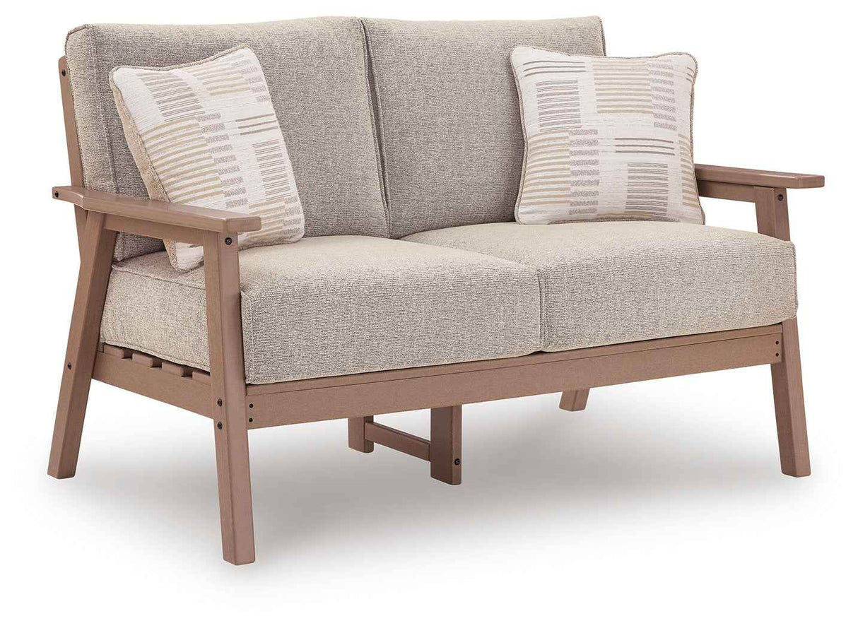 Grover Beach Driftwood Outdoor Sofa and Lovesea by Ashley at Eve Furniture
