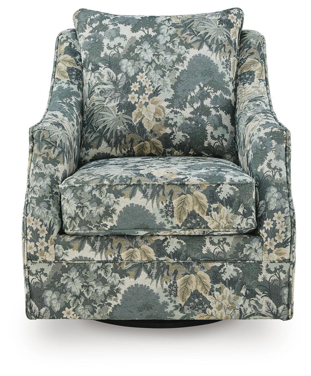 Gubbins Blue/Green/Yellow Swivel Accent Chair