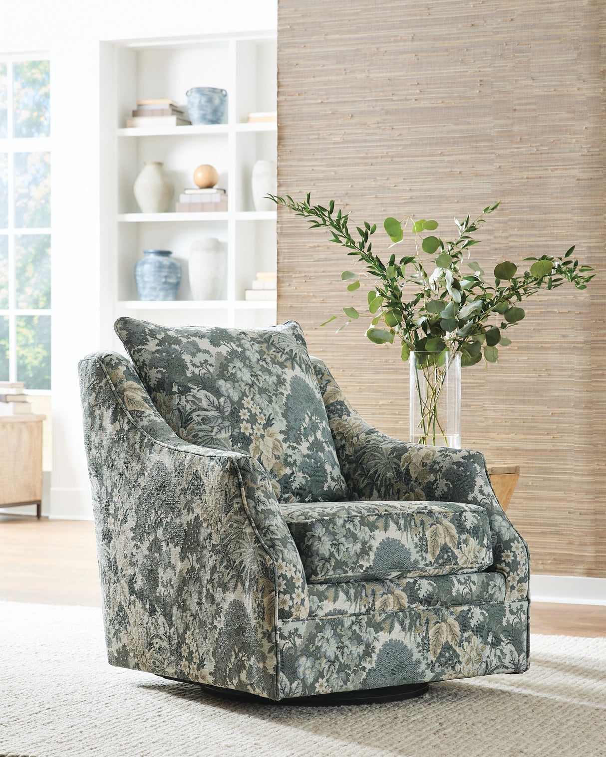 Gubbins Blue/Green/Yellow Swivel Accent Chair