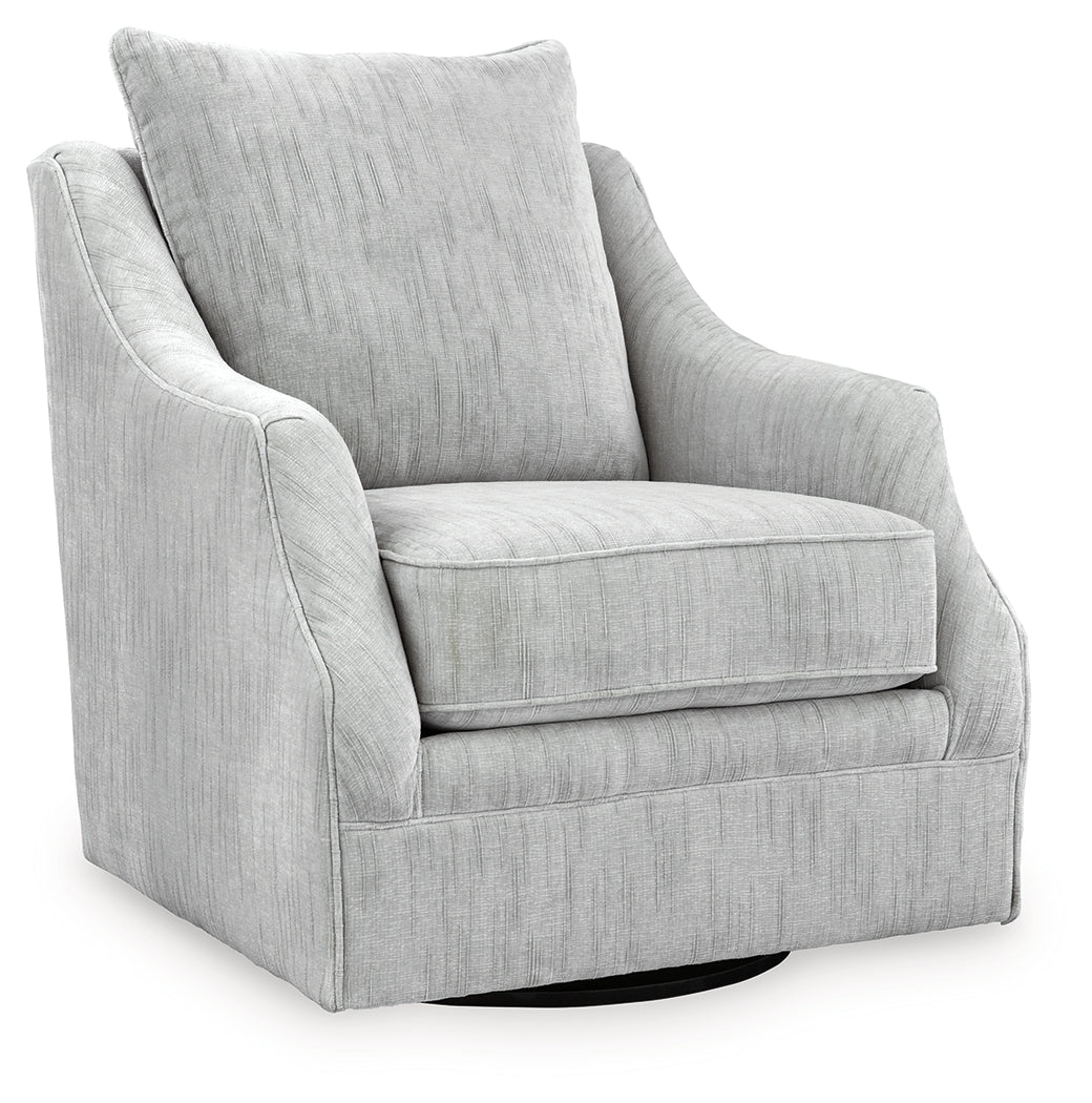 Gubbins Gray Swivel Accent Chair by Ashley at Eve Furniture