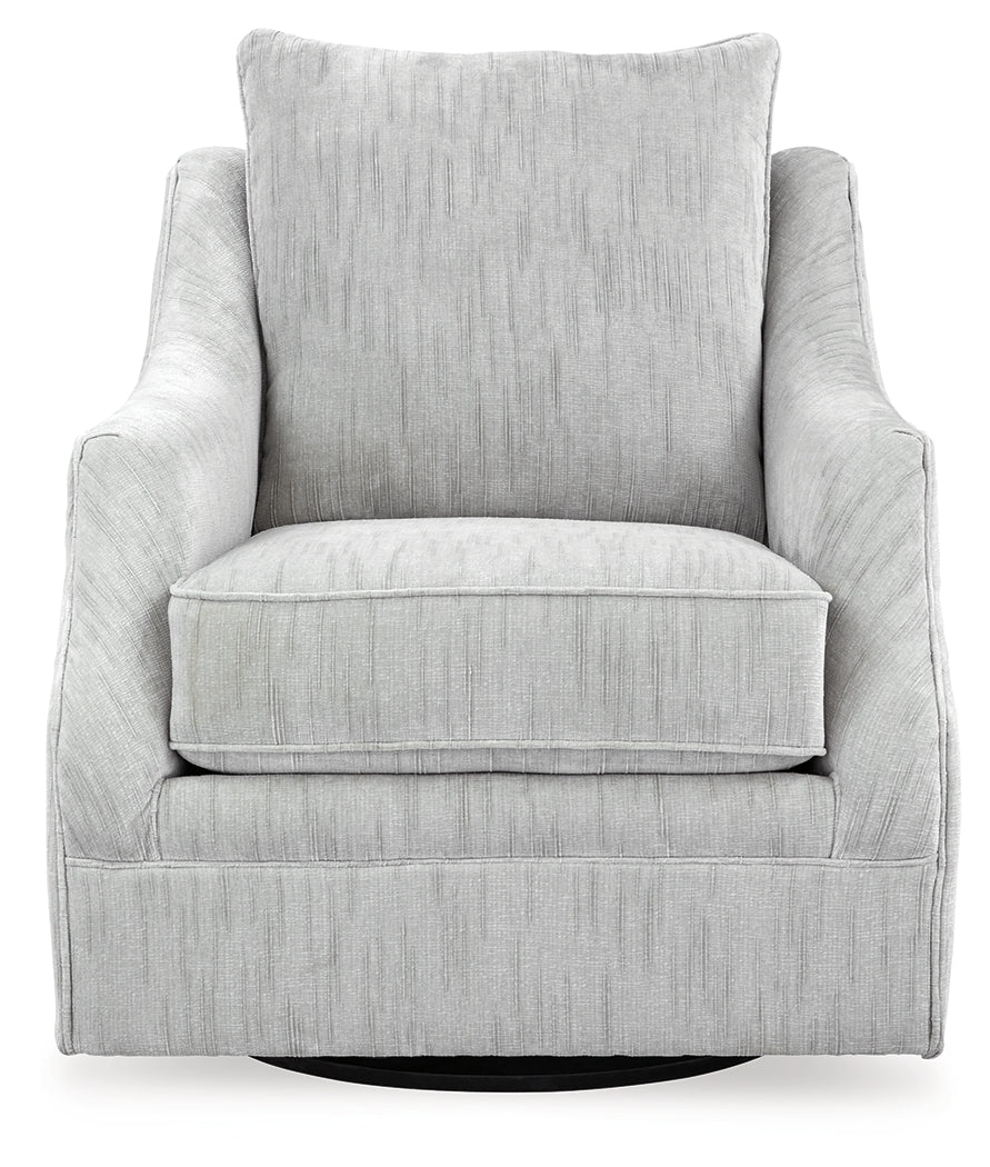 Gubbins Gray Swivel Accent Chair