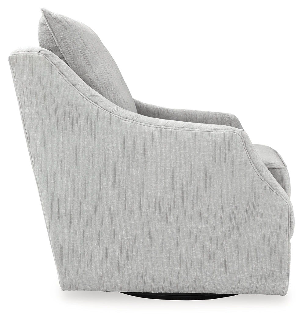 Gubbins Gray Swivel Accent Chair