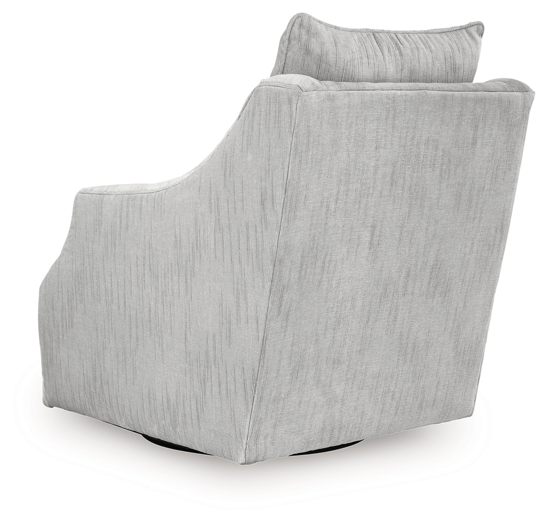 Gubbins Gray Swivel Accent Chair