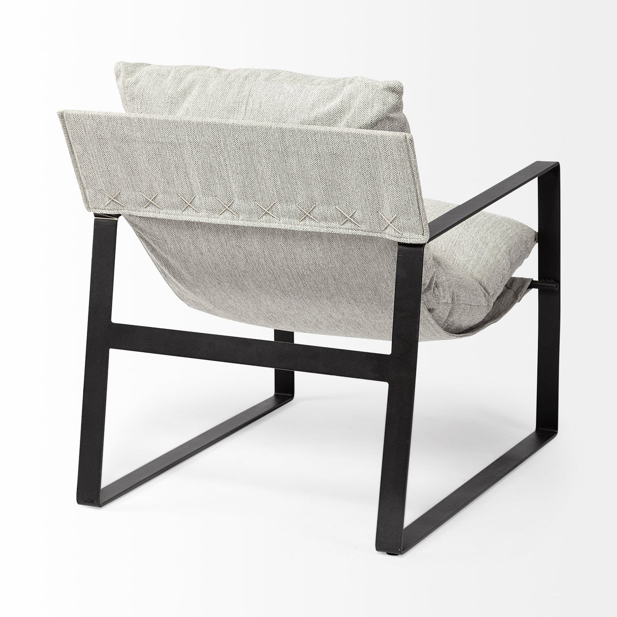 Guilia Frost Gray With Metal Frame Sling Accent Chair by Mercana at Eve Furniture