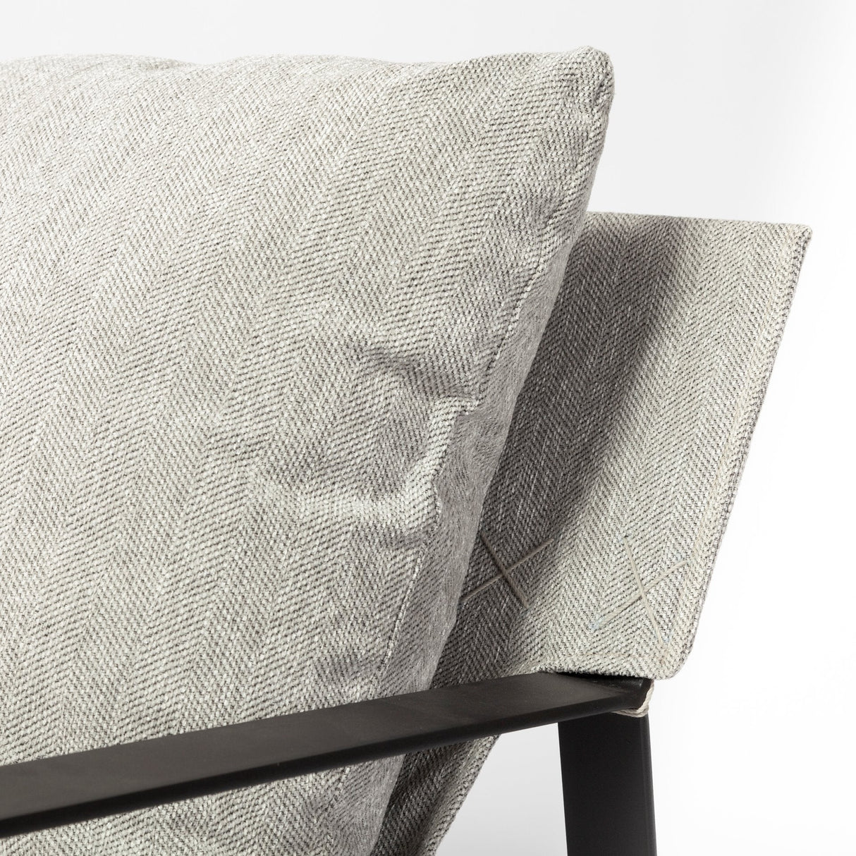 Guilia Frost Gray With Metal Frame Sling Accent Chair by Mercana at Eve Furniture