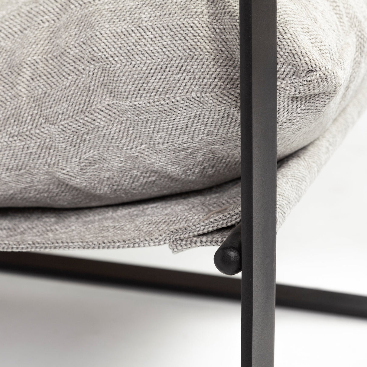Guilia Frost Gray With Metal Frame Sling Accent Chair by Mercana at Eve Furniture