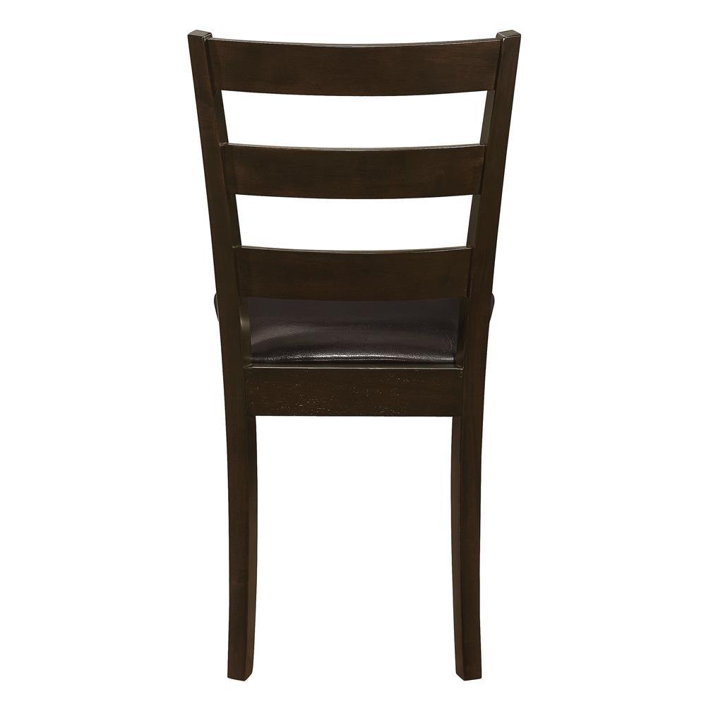 Guillen Cappuccino/Dark Brown 5-Piece Dining Set with Bench by Coaster at Eve Furniture