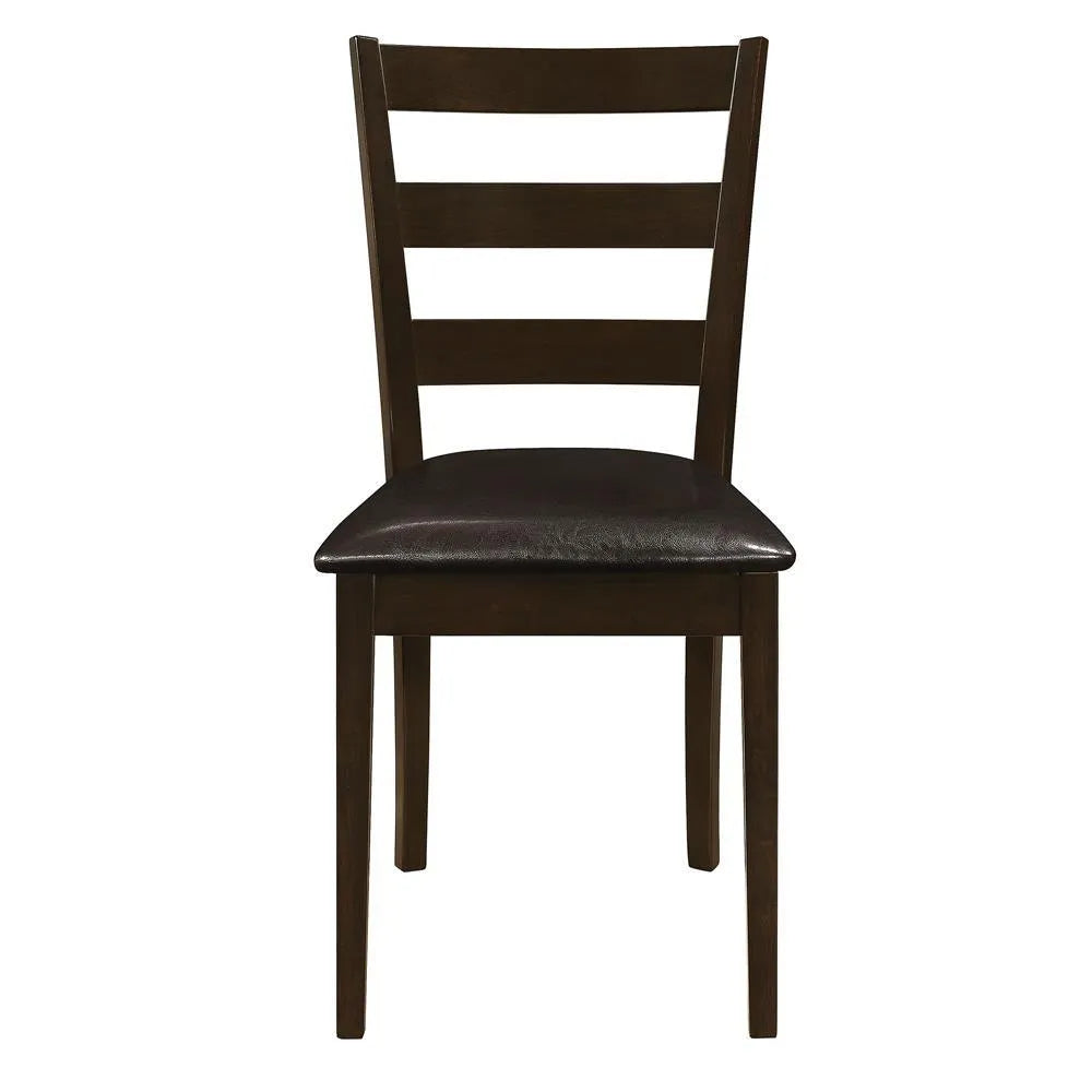 Guillen Cappuccino/Dark Brown 5-Piece Dining Set with Bench by Coaster at Eve Furniture