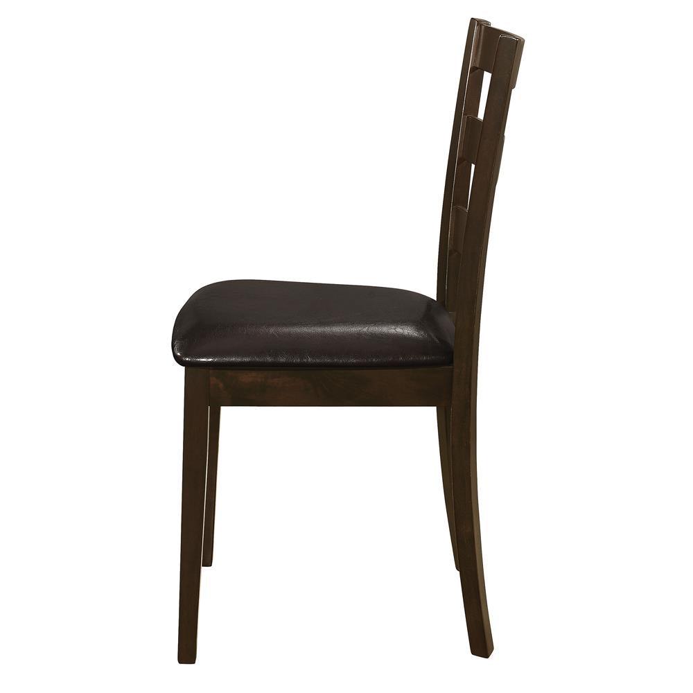 Guillen Cappuccino/Dark Brown 5-Piece Dining Set with Bench by Coaster at Eve Furniture