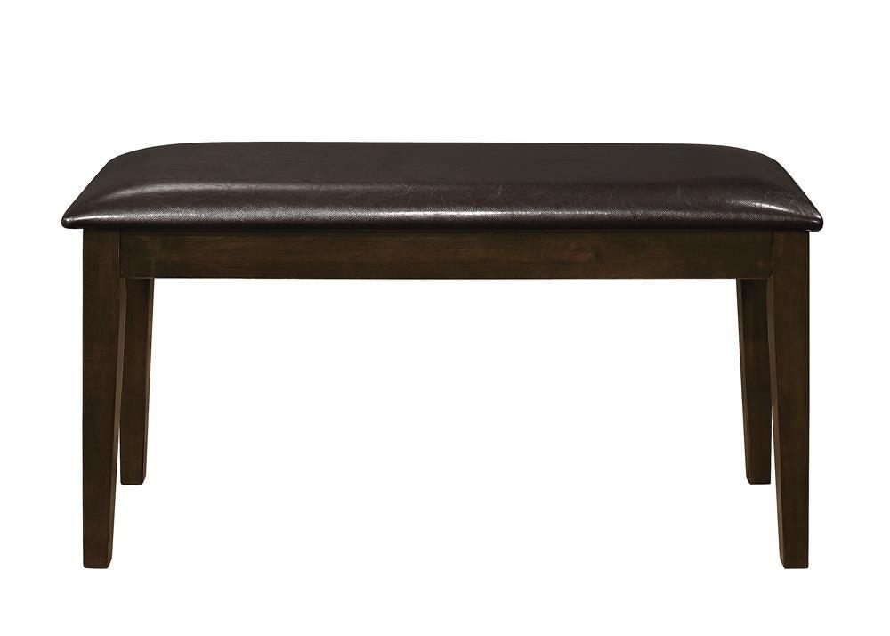 Guillen Cappuccino/Dark Brown 5-Piece Dining Set with Bench by Coaster at Eve Furniture