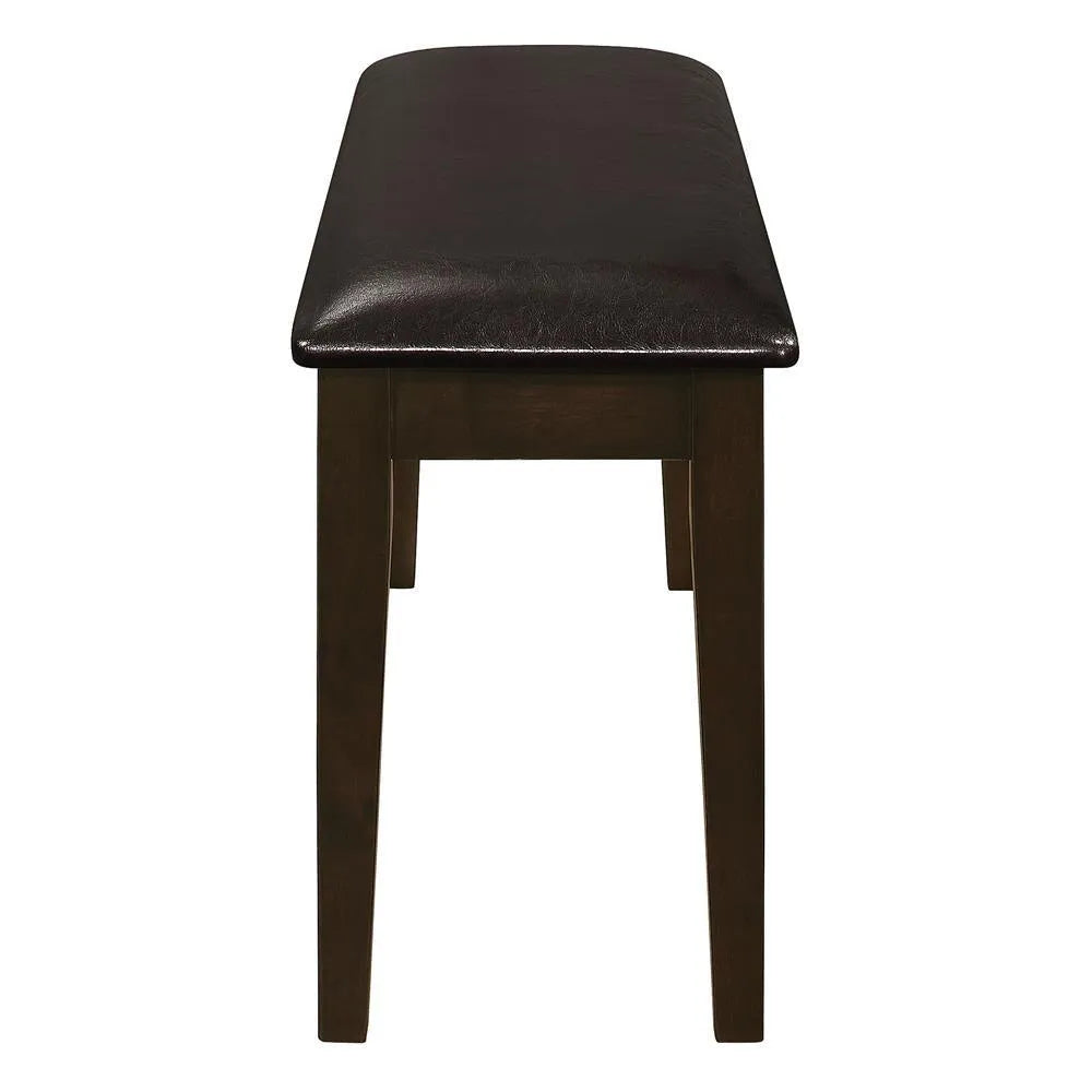 Guillen Cappuccino/Dark Brown 5-Piece Dining Set with Bench by Coaster at Eve Furniture