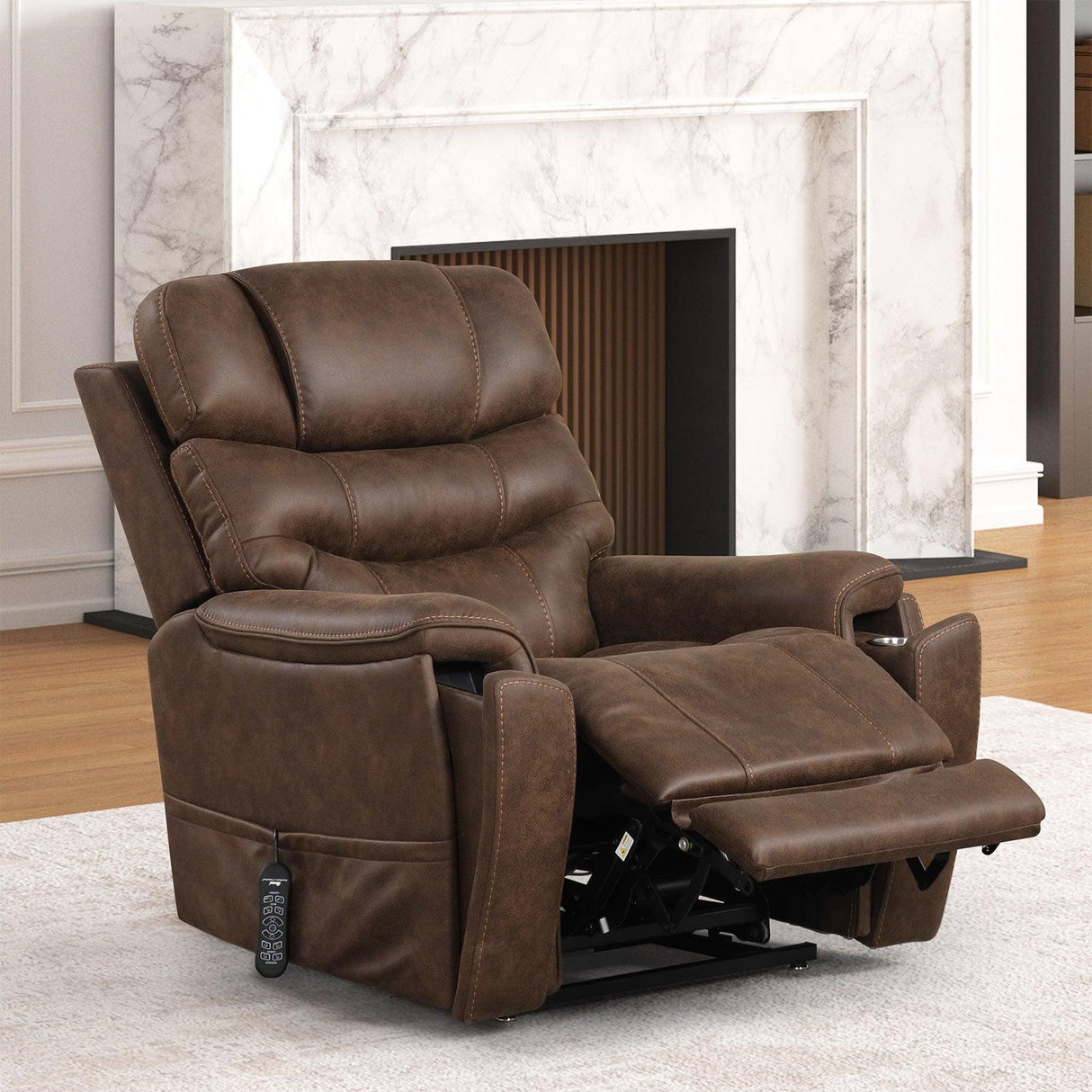 Guinevra Walnut Lift Chair by Furniture of America at Eve Furniture