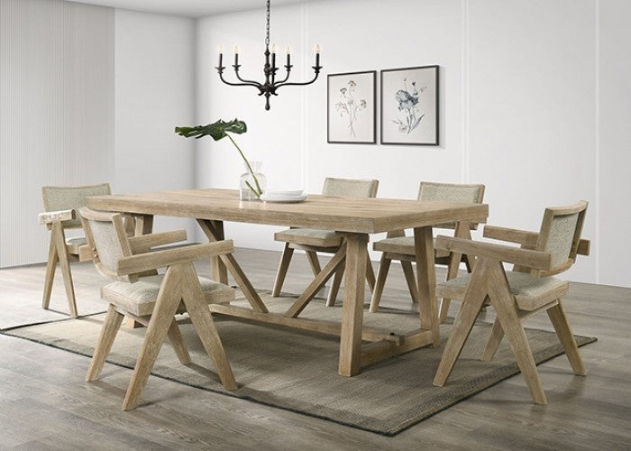 Guisborough Oak 7-Piece Dining Room Set by Furniture of America at Eve Furniture