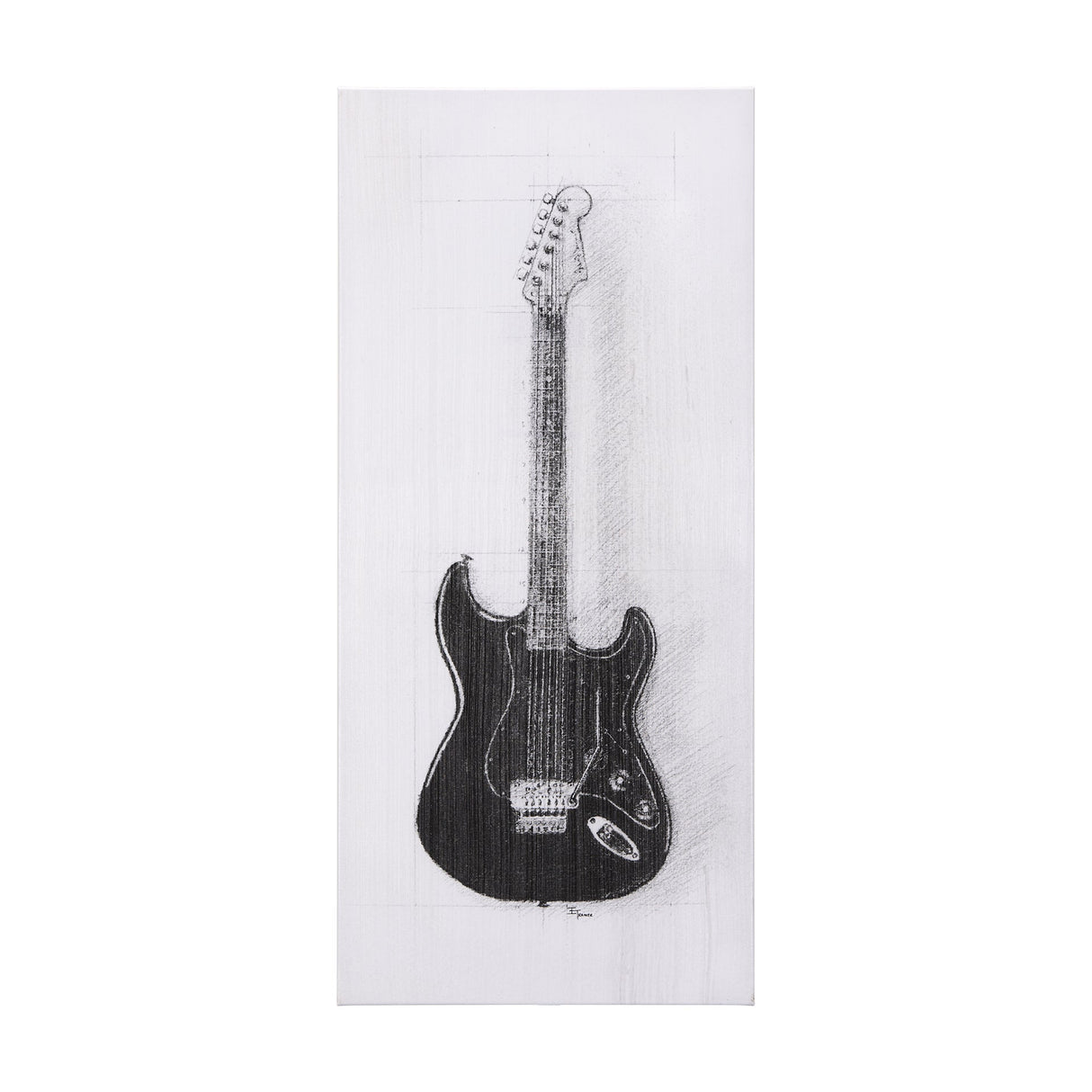 Guitar I by Mercana Studio a Hand Embellished Textured Canvas by Mercana at Eve Furniture