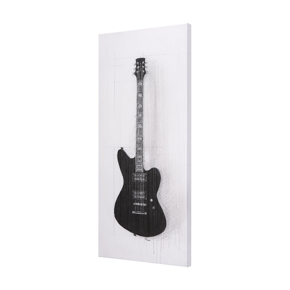 Guitar II by Mercana Studio a Hand Embellished Textured Canvas by Mercana at Eve Furniture