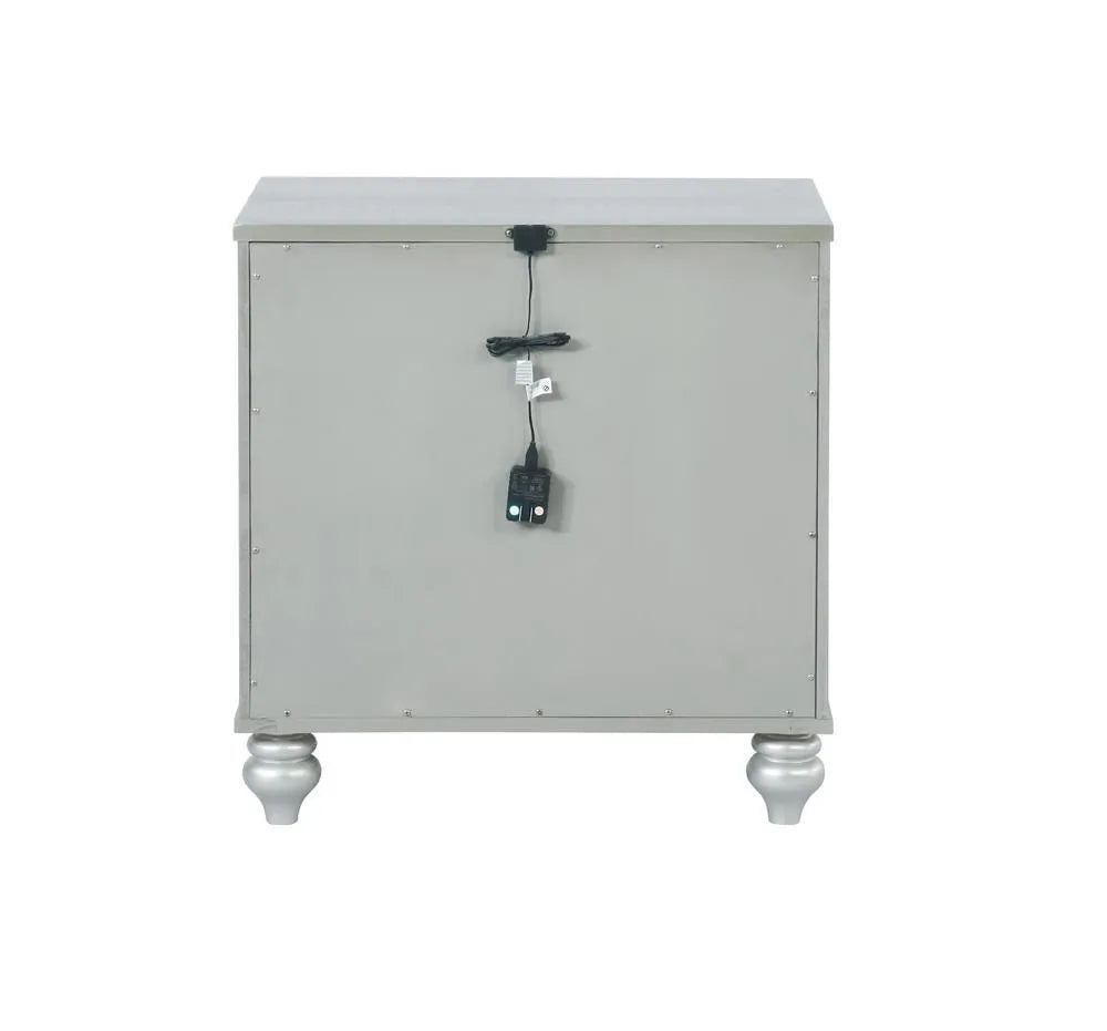 Gunnison Silver Metallic 2-Drawer Nightstand by Coaster at Eve Furniture