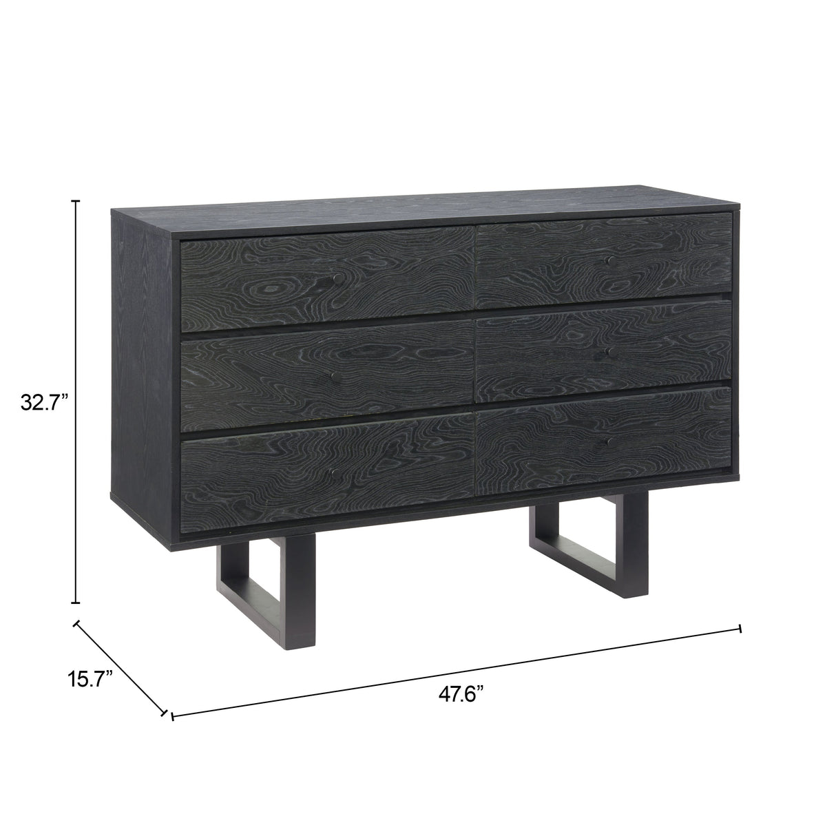 Gus Black Dresser by Zuomod at Eve Furniture