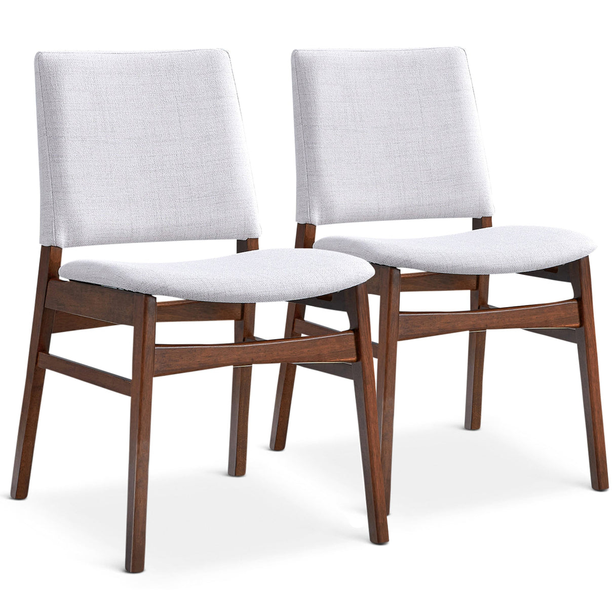 Gusto Fabric Dining Chair In Light Gray (Set Of 2) by Ashcroft Furniture at Eve Furniture