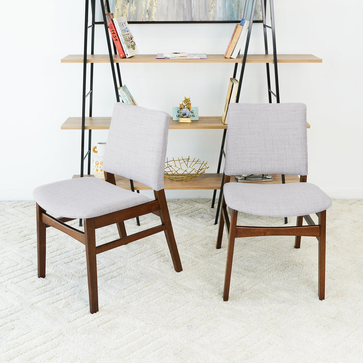Gusto Fabric Dining Chair In Light Gray (Set Of 2) by Ashcroft Furniture at Eve Furniture