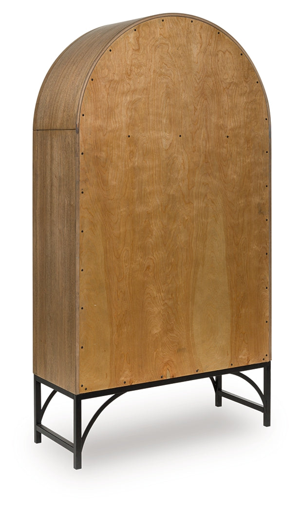 Gwenwich Natural/Black Accent Cabinet by Ashley at Eve Furniture