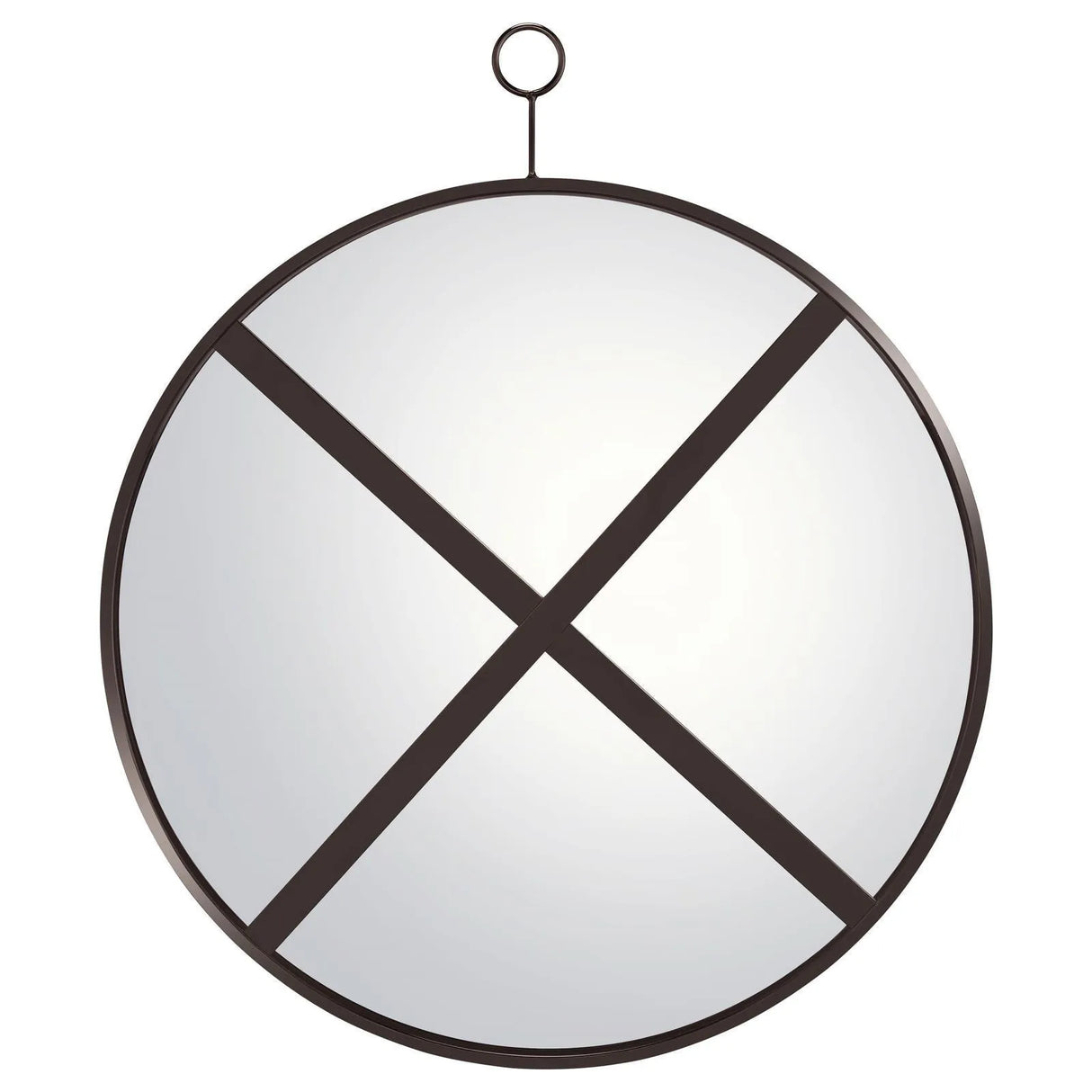 Gwyneth Black Nickel Round Wall Mirror by Coaster at Eve Furniture