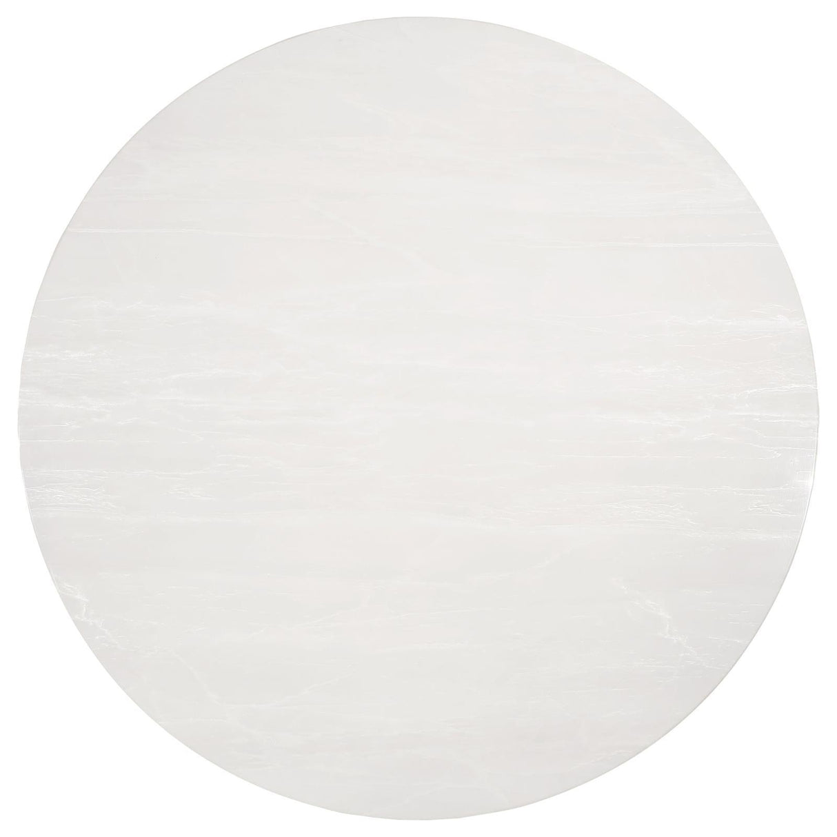 Gwynn White and Gold Stainless Steel Base Marble Top Round Dining Table by Coaster at Eve Furniture