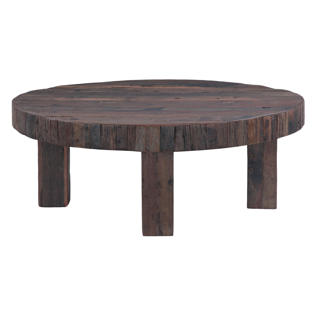 Hacienda 47" Round Coffee Table in Reclaimed Wood by Home Trends & Design at Eve Furniture