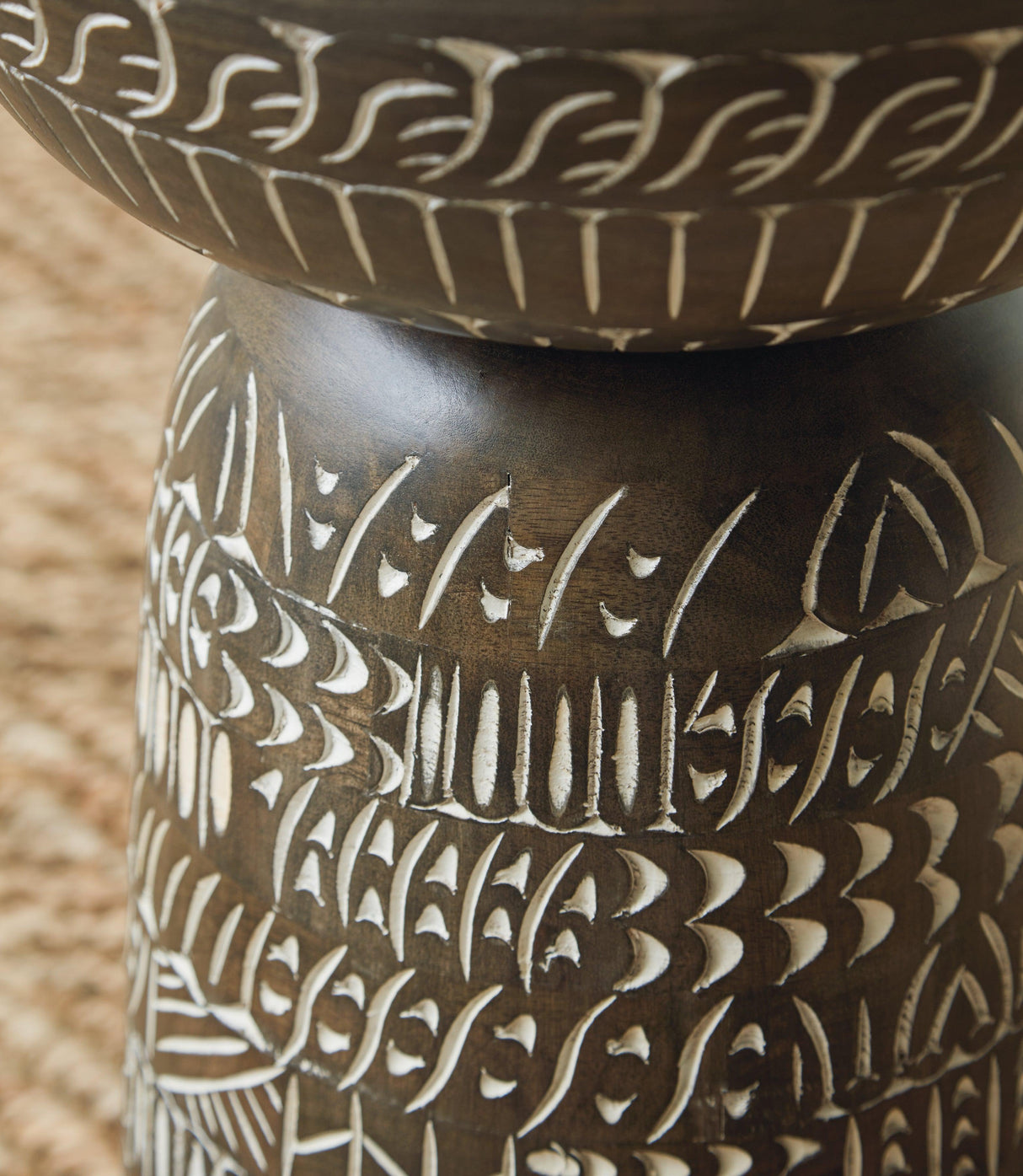 Hadcher Cream/Brown Accent Table by Ashley at Eve Furniture