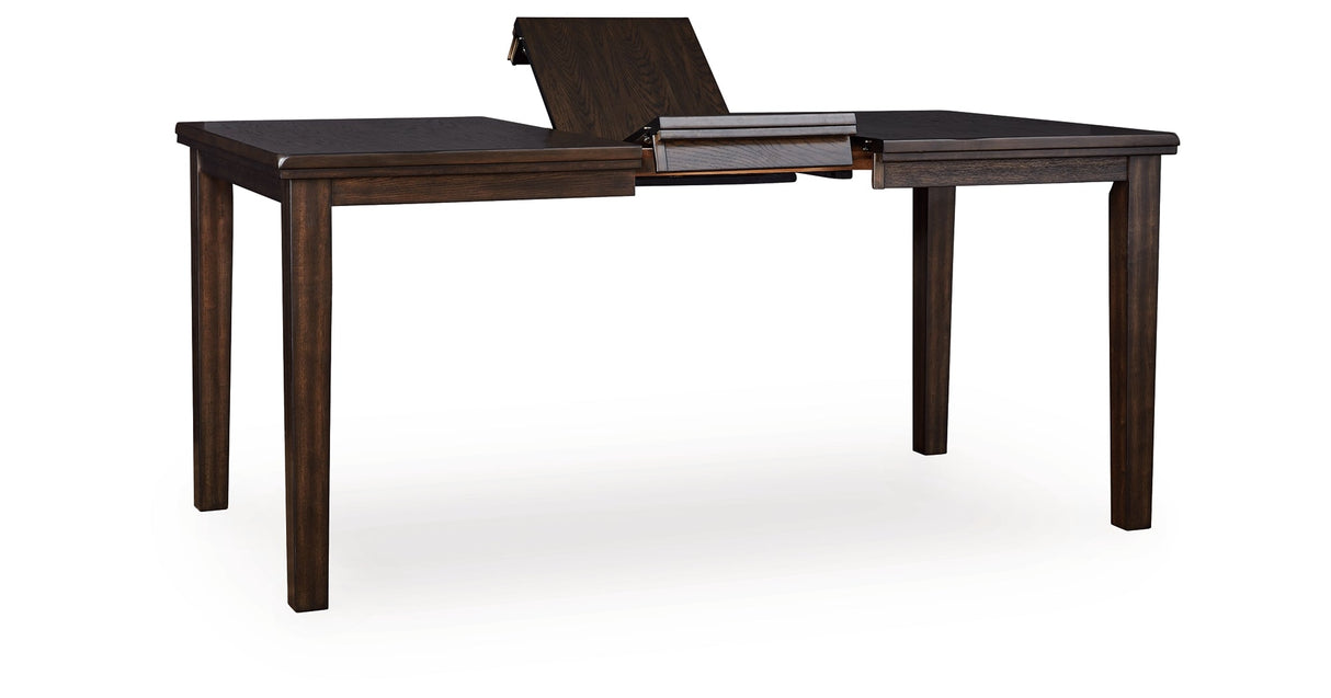 Haddigan Dark Brown Counter Height Dining Extension Table by ASHLEY FURNITURE at Eve Furniture