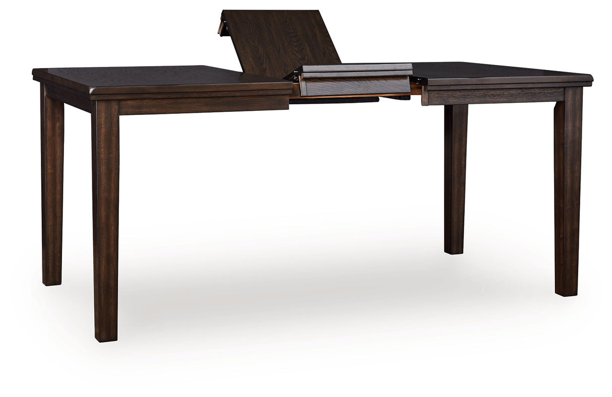 Haddigan Dark Brown Counter Height Dining Extension Table by ASHLEY FURNITURE at Eve Furniture