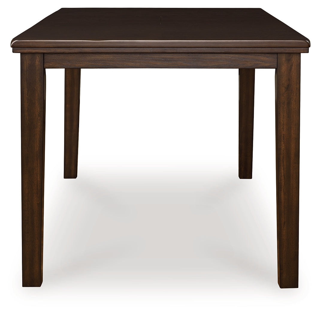 Haddigan Dark Brown Counter Height Dining Extension Table by ASHLEY FURNITURE at Eve Furniture