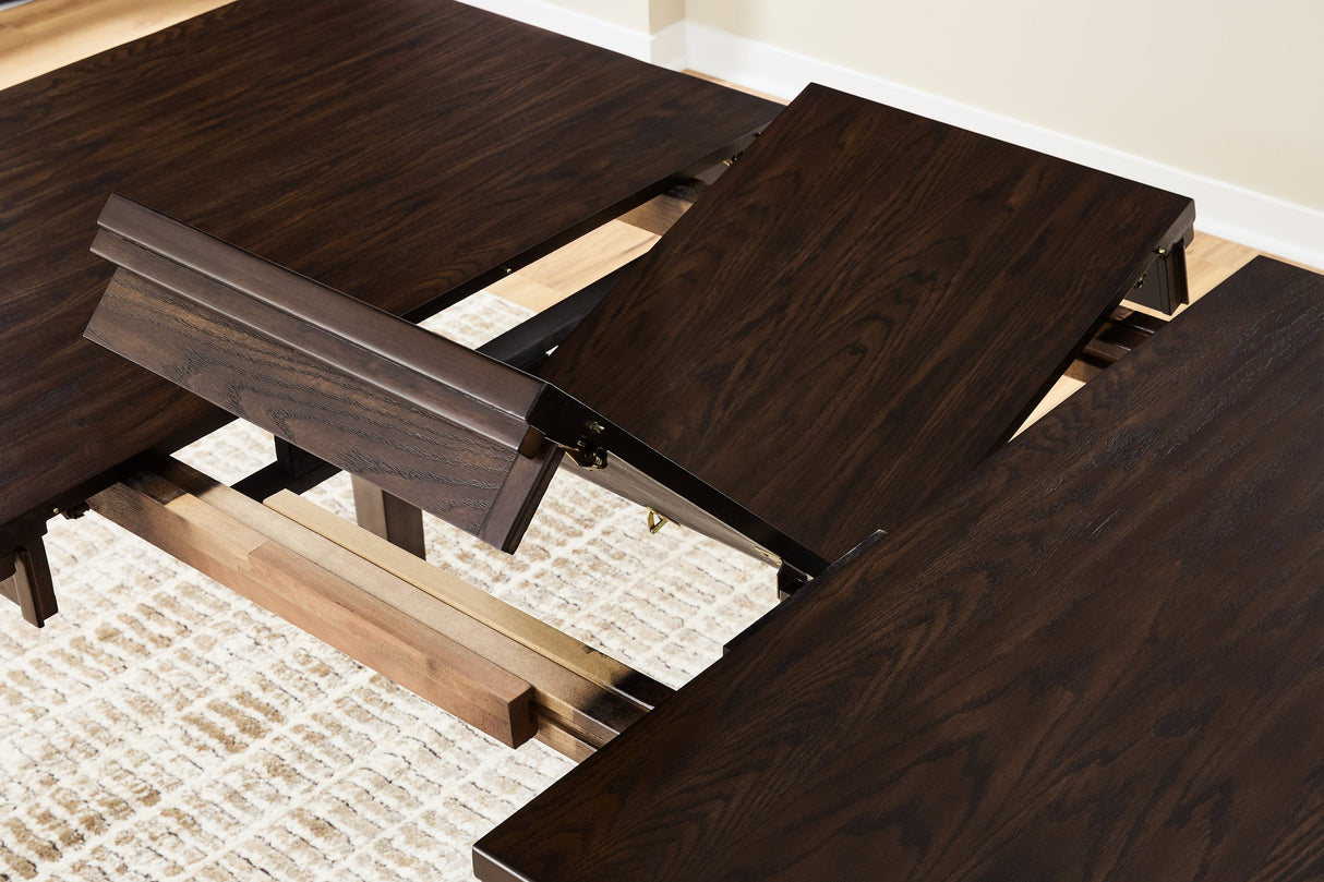 Haddigan Dark Brown Counter Height Dining Extension Table by ASHLEY FURNITURE at Eve Furniture