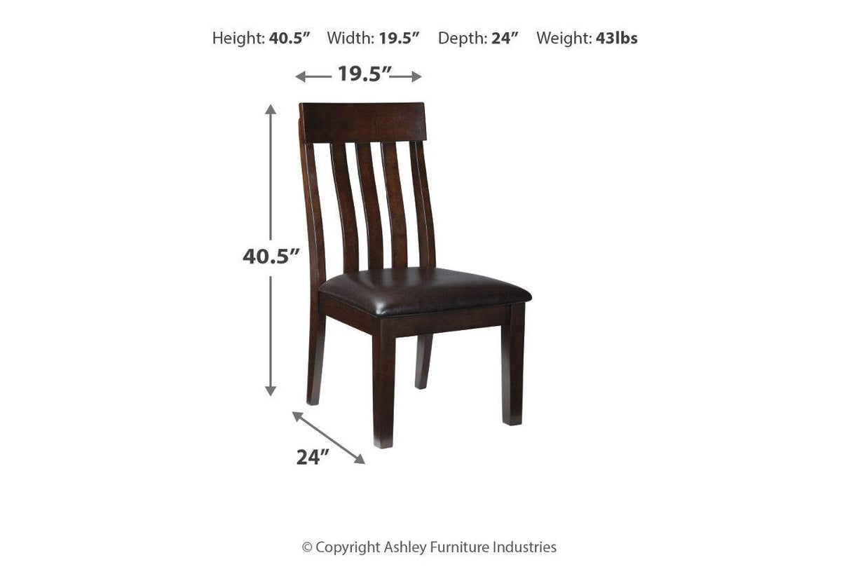 Haddigan Dark Brown Dining Chair, Set of 2 by Ashley at Eve Furniture