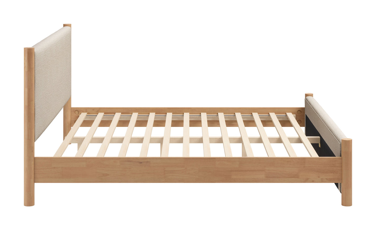 Hadi Beige & Natural King Bed by Zuomod at Eve Furniture