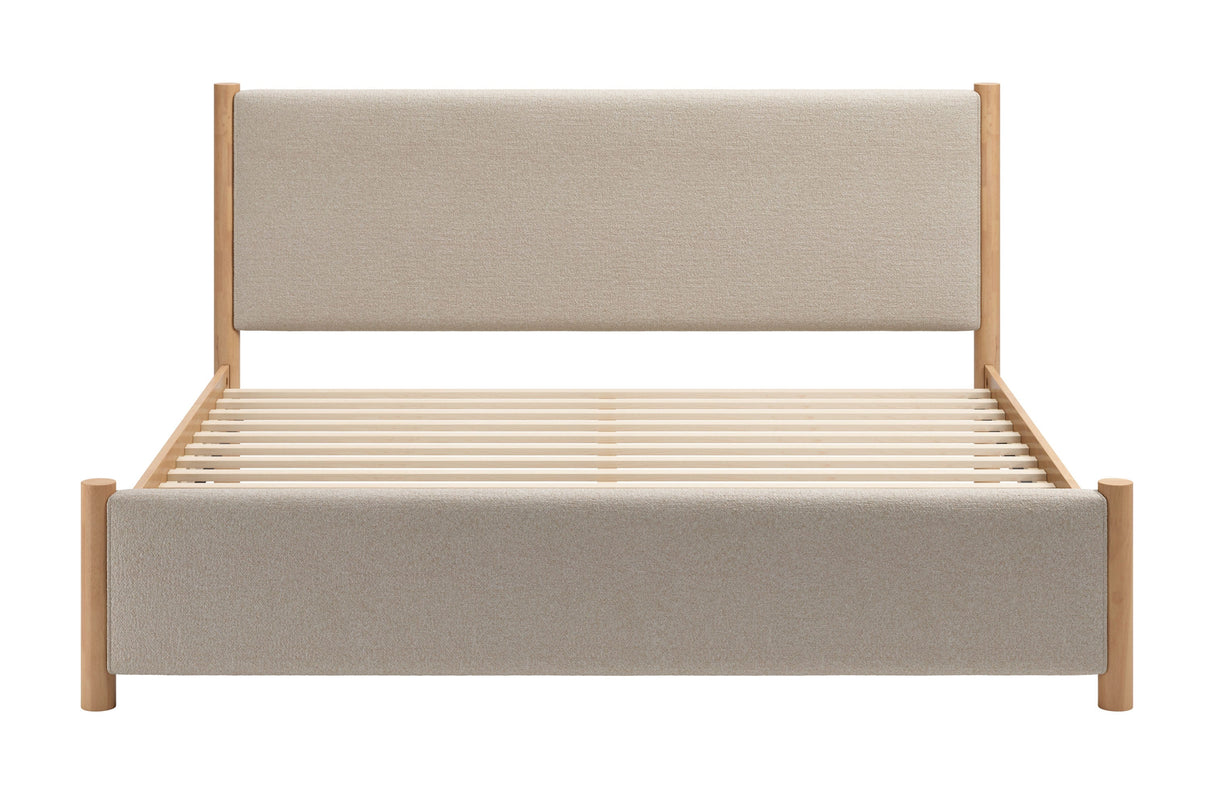 Hadi Beige & Natural King Bed by Zuomod at Eve Furniture