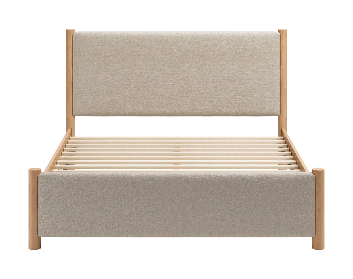 Hadi Beige & Natural Queen Bed by Zuomod at Eve Furniture