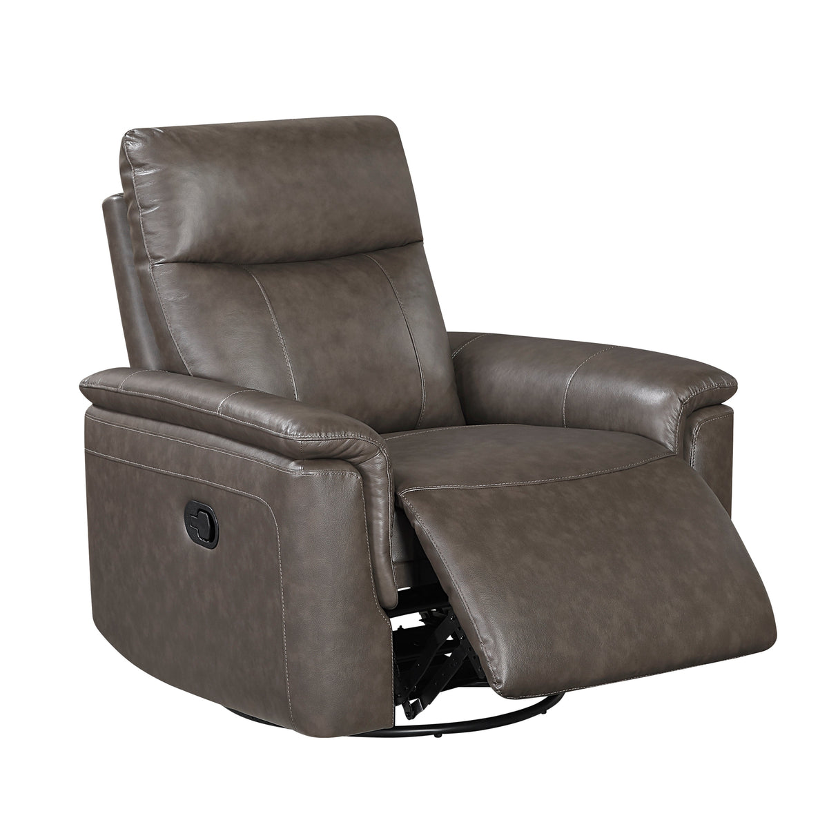 Hadley Dark Brown Swivel Glider Reclining Chair