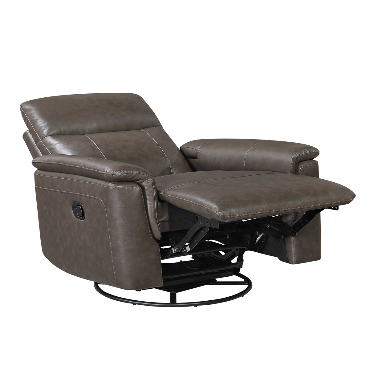 Hadley Dark Brown Swivel Glider Reclining Chair